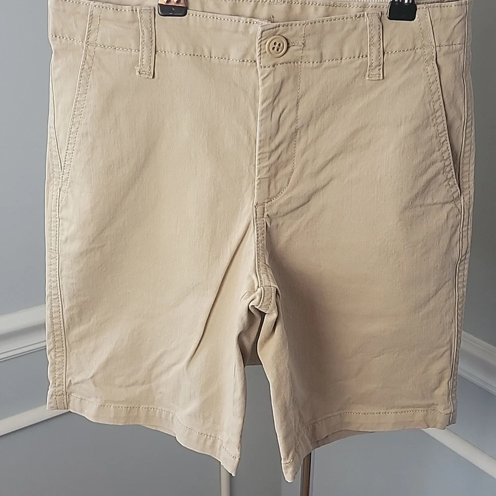 OLD NAVY | GAP Bundle of 3 Boy's Tan Flat Front School‎ Uniform Chino Shorts 14